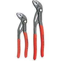 KNIPEX Cobra Water Pump Pliers 2 Piece Set (180Mm & 250Mm) in Red