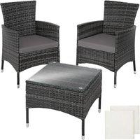 tectake Garden Furniture Set Lucerne in Grey | Size: 2 Seater