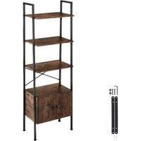 tectake Ladder Shelf Brentwood - Industrial Wood Light, Oak Sonoma in Brown