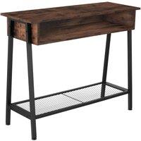 tectake Sideboard Tralee - Tabletop, Storage Compartment & Grid Shelf in Dark Brown