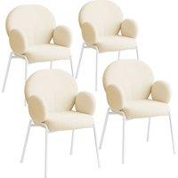 tectake Dining Chair Per Piece - Cream | Size: 1 Pack
