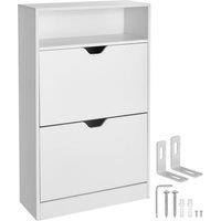 tectake Shoe Cabinet Calea in White