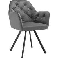 tectake Armchair Lucia Per Piece - Anthracite in Dark Grey | Size: 1 Pack