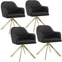tectake Armchair Lona Per Piece - Black/Black in Black | Size: 1 Pack