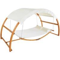 tectake Hammock Locarno in Walnut | Size: 2 Seater