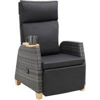 tectake Garden Chair Pescara in Grey | Size: 1 Seater