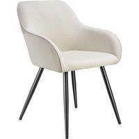 tectake Dining Chair Marilyn Set Of 6 - Cream/Gold in Cream | Size: 6 Pack