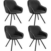 tectake Armchair Snug Set Of 2 - Black | Size: 2 Pack
