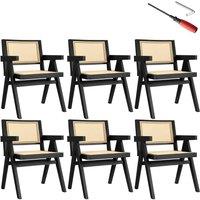tectake Dining Chair Lizzy Set Of 6 - Black | Size: 6 Pack