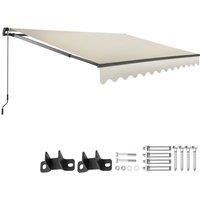 tectake Retractable Awning Ornella in Beige | Size: 300 cm x 250 cm