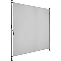 tectake Retractable Awning Taija in Light Grey | Size: 150 cmx 310 cm