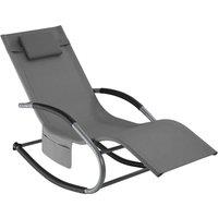 tectake Sun Lounger Taya in Grey | Size: 1 Seater
