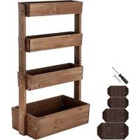 tectake Vertical Planter Flora in Brown