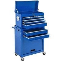 tectake Tool Chest in Blue