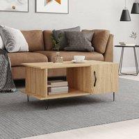 Berkfield Home Coffee Table Sonoma Oak 90x50x40 cm Engineered Wood in Brown | Size: 90 x 50 x 40 cm
