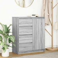 Berkfield Home Sideboard with Drawers Grey Sonoma 71x35x84 cm Engineered Wood | Size: 71 x 35 x 84 cm