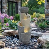 Charles Bentley Seine Cascading Water Feature - Mains Powered in Grey