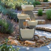 Charles Bentley Elbe Cascading Water Feature - Mains Powered in Grey