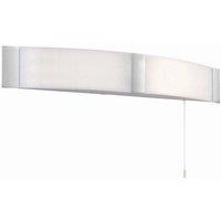 Netlighting Onan Bathroom Wall Light Chrome Opal White IP44 in Grey