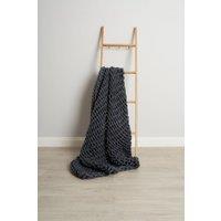 BHS Chunky Cable Throw in Grey | Size: 130 cm x 160 cm