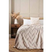 BHS Cheveron Throw in Cream