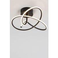 BHS Lighting Glow Whirly Flush Ceiling Light in Black