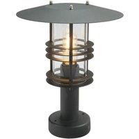 Netlighting Stockholm Outdoor Pedestal Lantern E27 in Black
