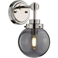 Netlighting Kula 1 Light Wall Light Polished Nickel E14 in Grey