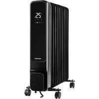 Daewoo 2.5kW OilFilled Radiator, 11Fin, LED Display & Remote in Black