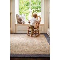 Origin 'Jute Border' Rug in Grey | Size: 80 cm x 150 cm