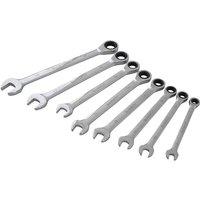 Bluespot Tools Ratchet Spanner Set, 8 Piece in Silver