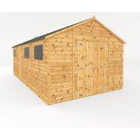 Mercia 20 x 10 Ft Premium Shiplap Apex Workshop - L606.2 x W322.7 x H252.4 cm in Brown