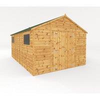 Mercia 16 x 10 Feet Premium Shiplap Apex Workshop - L487 x W322.7 x H252.4 cm in Brown