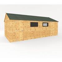 Mercia Premium Shiplap Reverse Apex Workshop - L322.7 x W606.2 x H250.3 cm in Brown