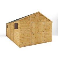 Mercia 18 x 10 Ft Premium Shiplap Apex Workshop - L546.6 x W322.7 x H252.4 cm in Brown