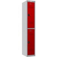 Phoenix Safe Company Personal Locker in Grey/Red with Combination Locks, PL1230GRC in Grey | Size: 180 cm x 100 cm