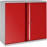 Phoenix Safe Company Stationery Cupboard in Red with Key Lock, SC1010GRK, 351L | Size: 100 cm