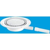 McAlpine Round Untrapped Gully with White Cover for Pumped Waste USG1WH