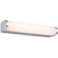 Netlighting Bravo Bathroom LED Wall Light 300mm Chrome with Opal Diffuser IP44 in Grey