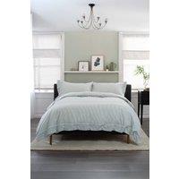 The Lyndon Company Southport Green 100% Cotton Cuffed Finish Duvet Cover Set | Size: Double
