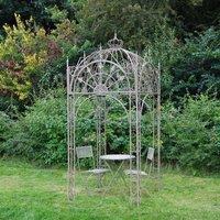Ascalon Design Ltd Square Pavilion - Gazebo - L128 x W128 x H343 cm - Antique Blue Rust