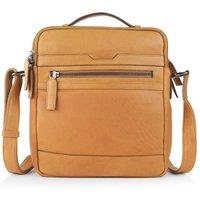 PRIMEHIDE Leather Crossbody Bag with Top Handle in Brown