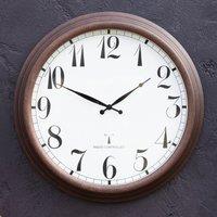 Primrose Outdoor Garden Wall Clock Perfect Time Radio Controlled 57.5cm in Brown