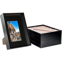 Nicola Spring 3D Deep Box Frames with A5 Mount - A4 (8" x 12") - Black - Pack of 5