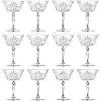RCR Crystal Melodia Glass Champagne Saucers - 260ml - Pack of 12 in Clear
