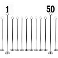 Argon Tableware Table Numbers with 46cm Holders - 46cm - Silver - Pack of 50