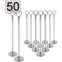 Argon Tableware Table Numbers with 30cm Holders - 30cm - Silver - Pack of 50