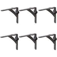 Hammer and Tongs Iron Shelf Bracket - D150mm - Pack of 6 in Black | Size: 1000mm x 1000mm