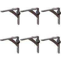 Hammer and Tongs Iron Shelf Bracket - D150mm - Pack of 6 in Grey | Size: 1000mm x 1000mm