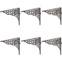 Hammer and Tongs Honeycomb Iron Shelf Bracket - D205mm - Pack of 6 in Grey | Size: 1000mm x 1000mm